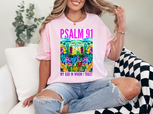 Watercolor Shirt: Psalm 91