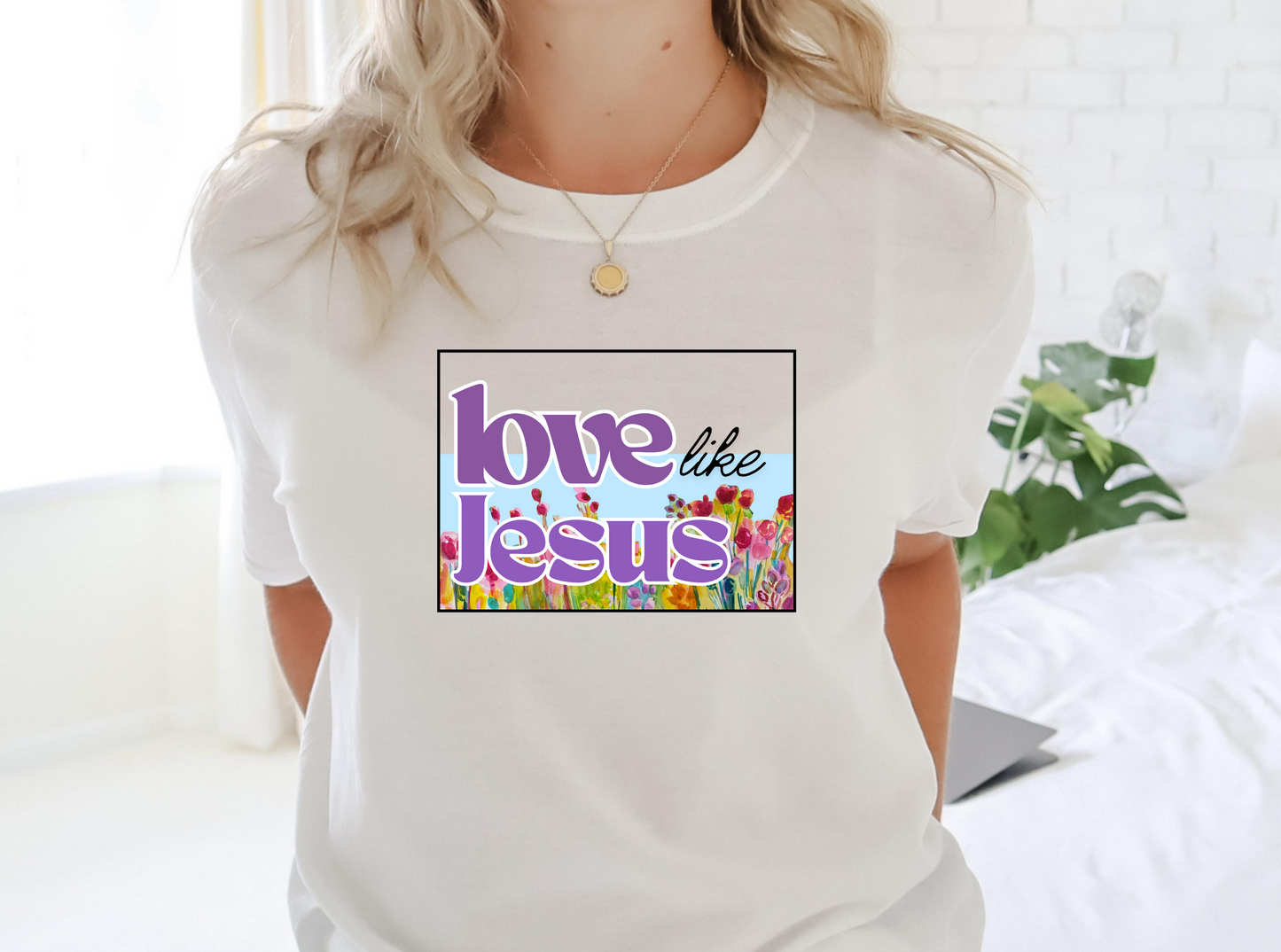 Watercolor Shirt: Love Like Jesus