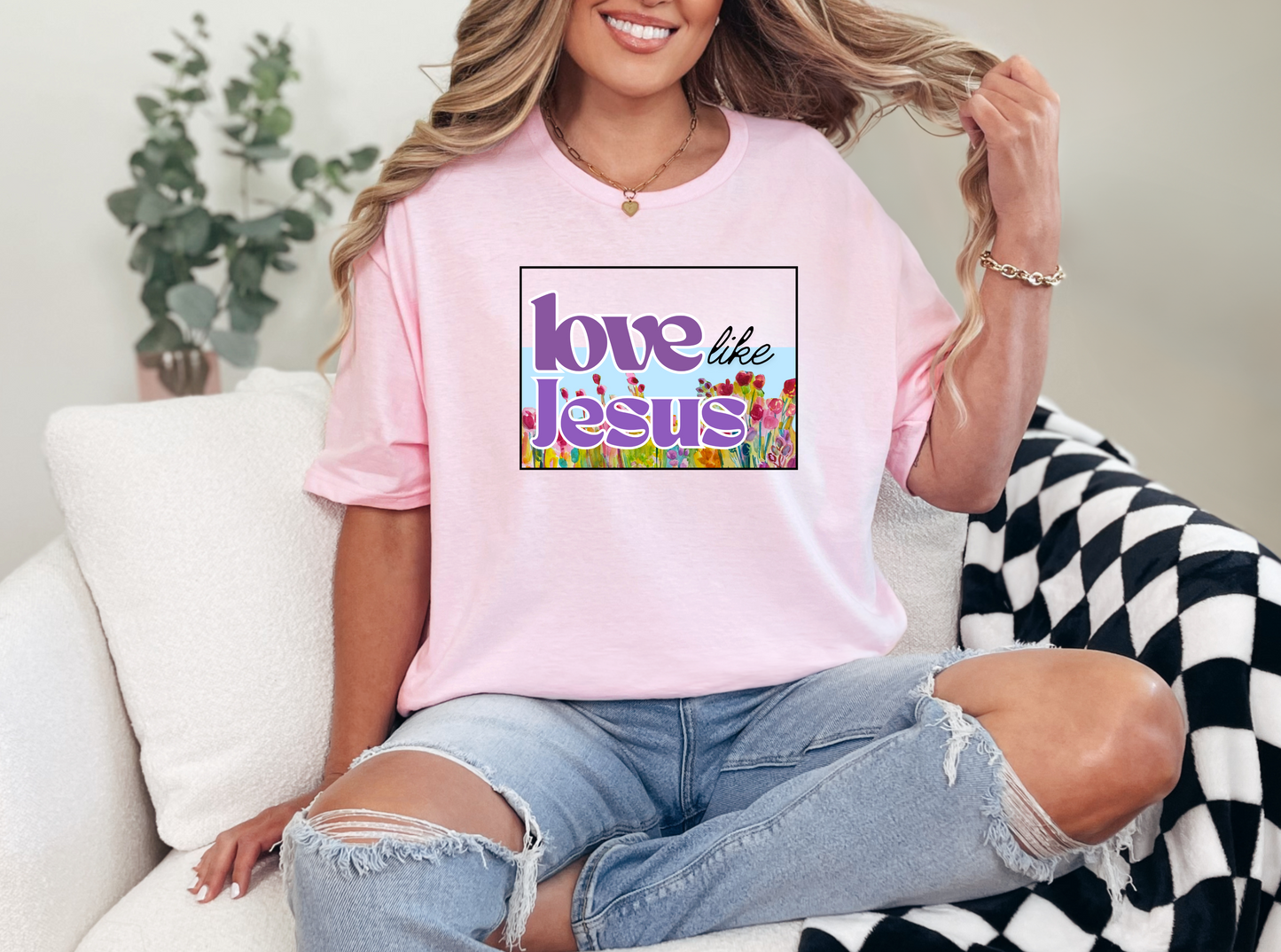 Watercolor Shirt: Love Like Jesus