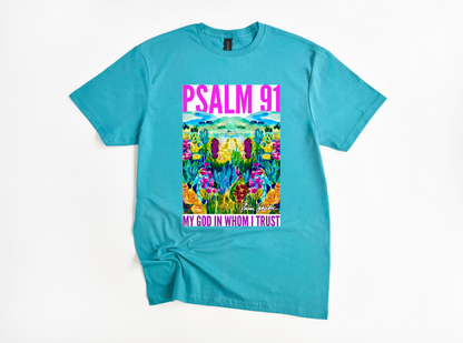 Watercolor Shirt: Psalm 91