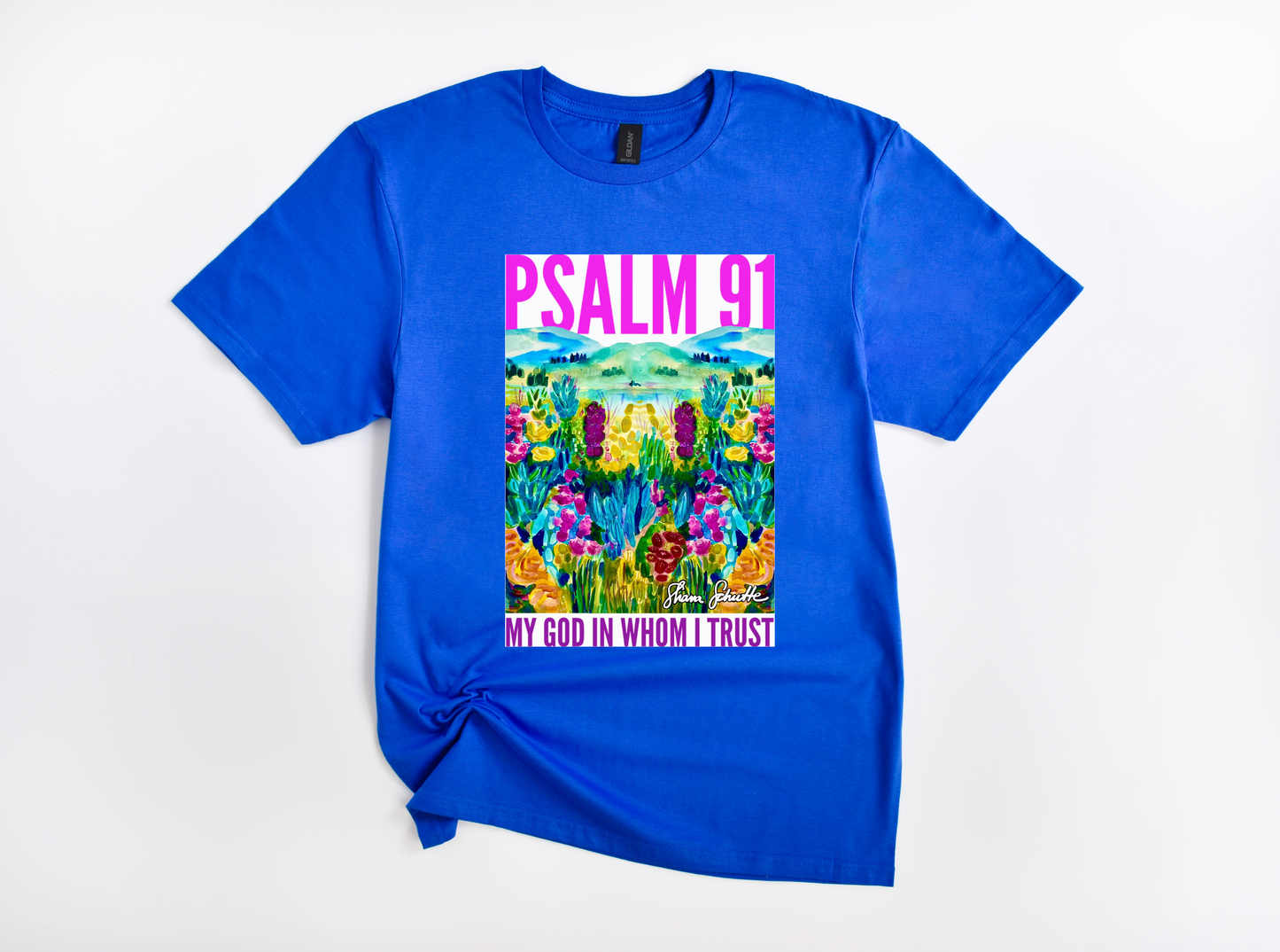 Watercolor Shirt: Psalm 91