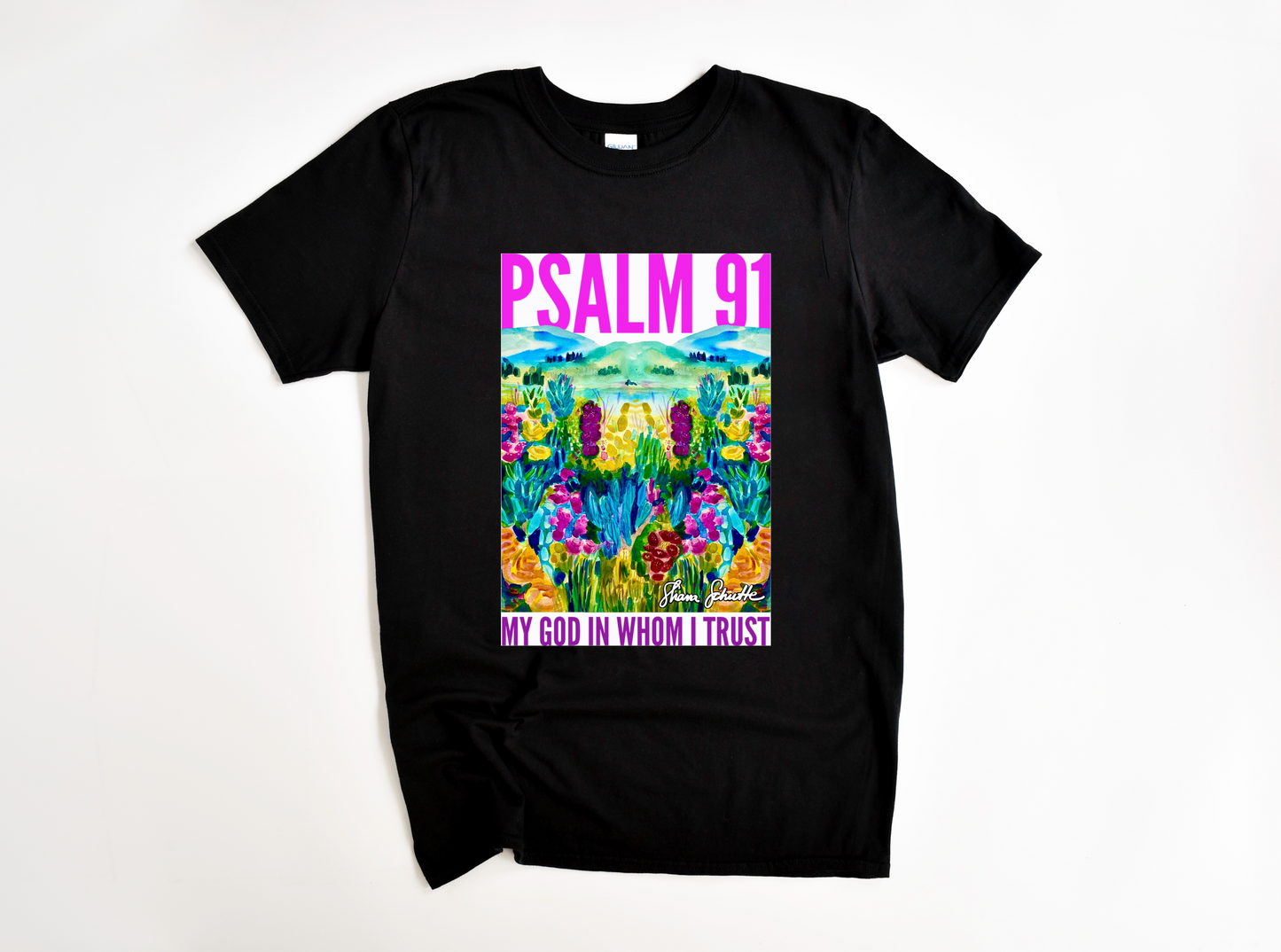 Watercolor Shirt: Psalm 91