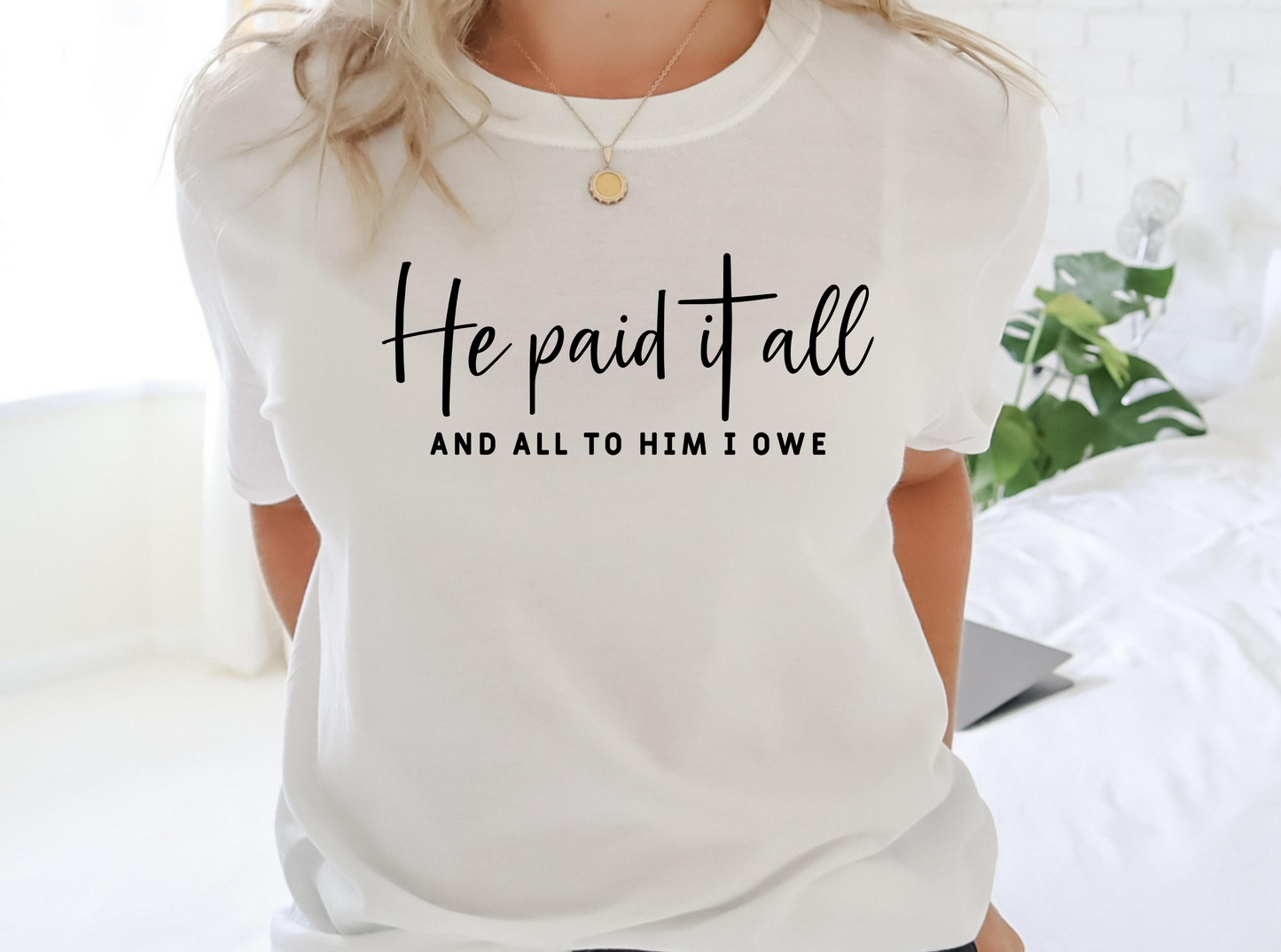 Overcomer Shirt: Gildan Soft Style "He Paid It All" Unisex Shirt