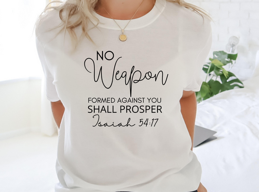 Overcomer Shirt: Gildan Soft Style "No Weapon Formed" Unisex T shirt