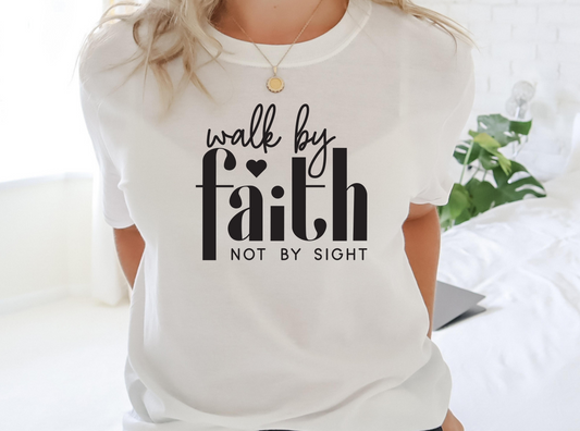 Overcomer Shirt: Gildan Soft Style "Walk by Faith Not by Sight' Unisex Shirt